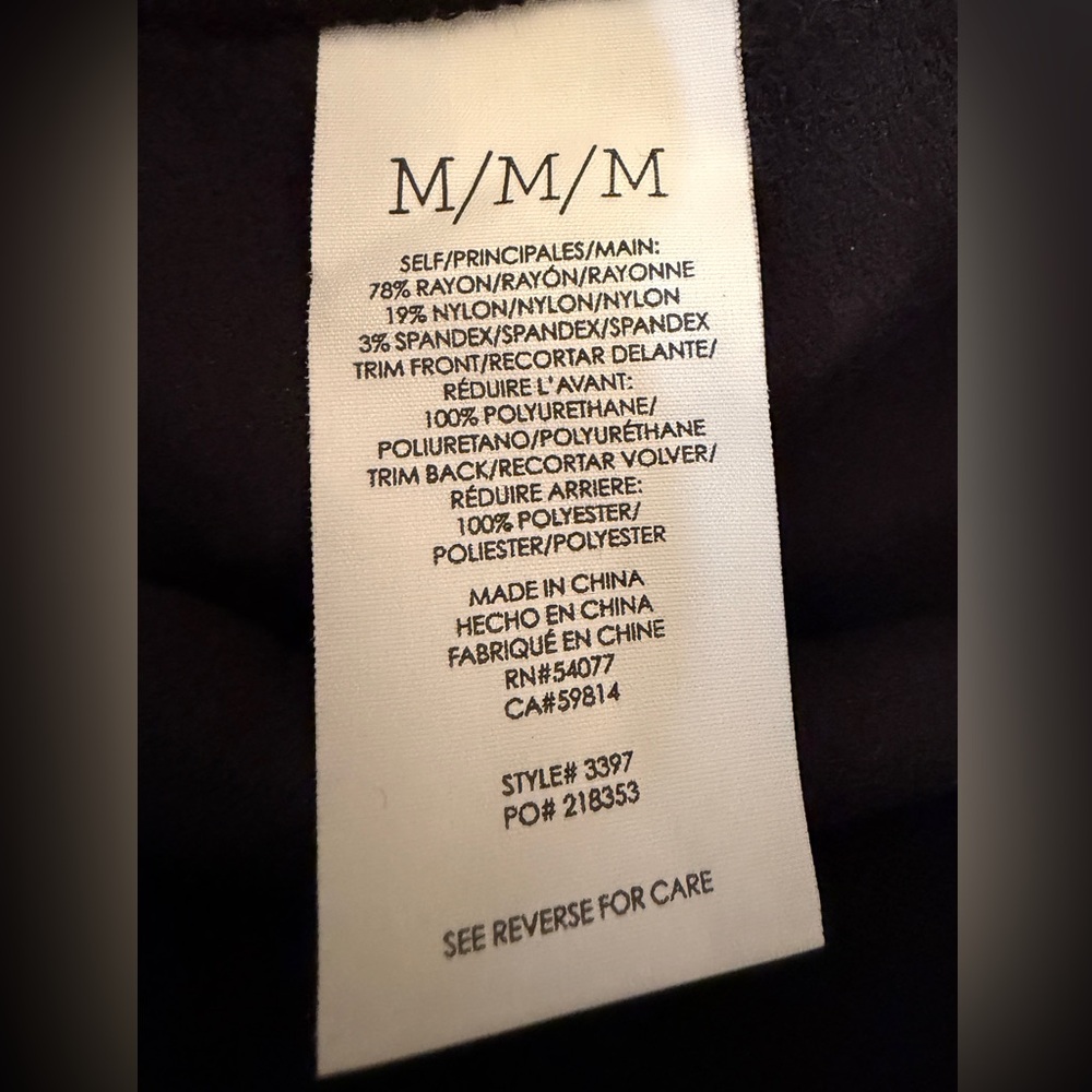 CAbi Black Faux Leather Panel Pants - Picture 7 of 12